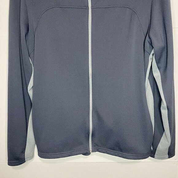ALO Mens Medium Gray Cool Fit Shirt Jacket Full Zip Front Mock Neck Sports EUC - Picture 5 of 7